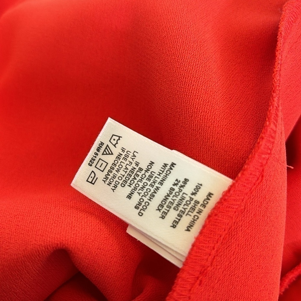 CeCe sleeveless wide leg red back zip stunning lined ruffle belted jumpsuit 4 - Picture 11 of 12